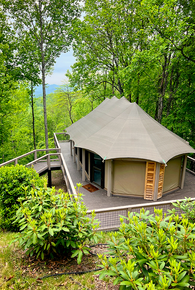 Nuthatch Glamping Tent Exterior