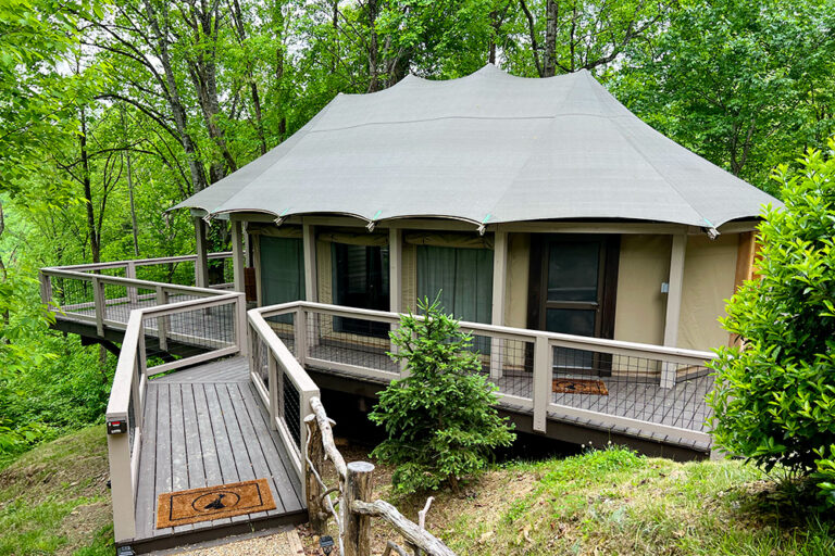 Nuthatch Tent Exterior North Carolina glamping