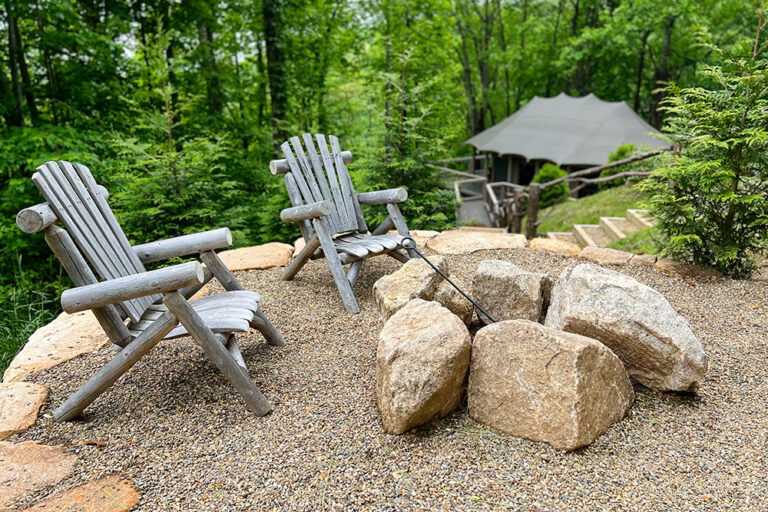 Nuthatch Tent Firepit north carolina